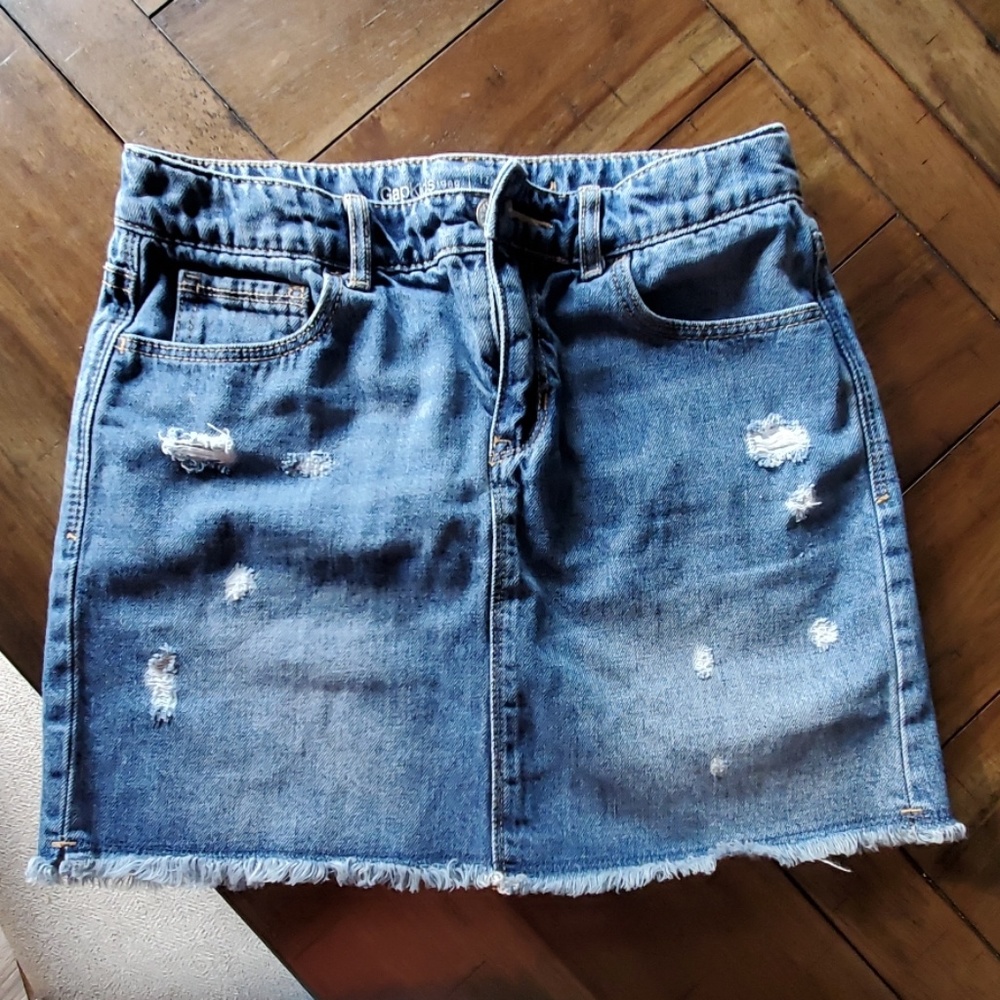 Gap girls denim jean skirt size 12 reg